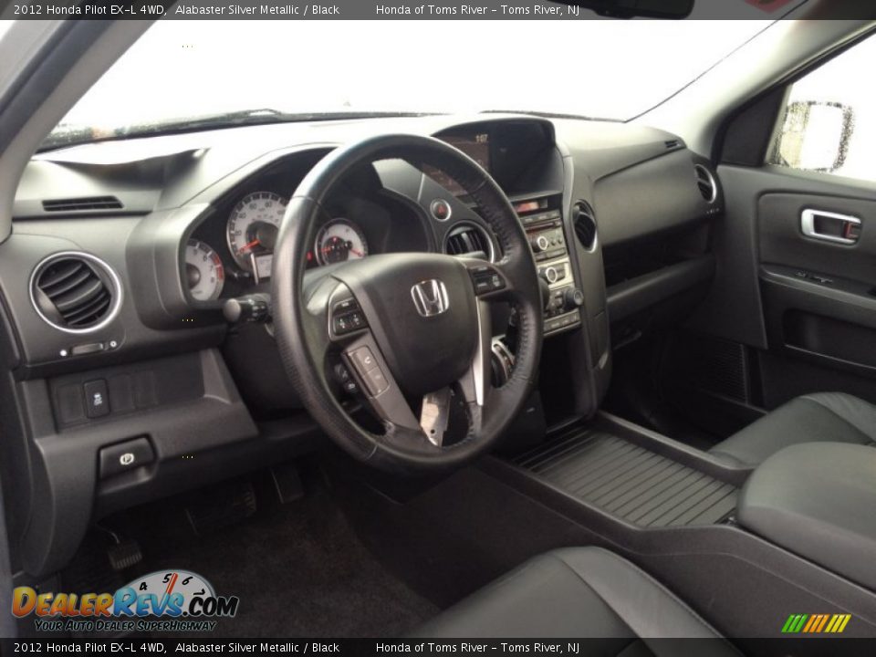 2012 Honda Pilot EX-L 4WD Alabaster Silver Metallic / Black Photo #15