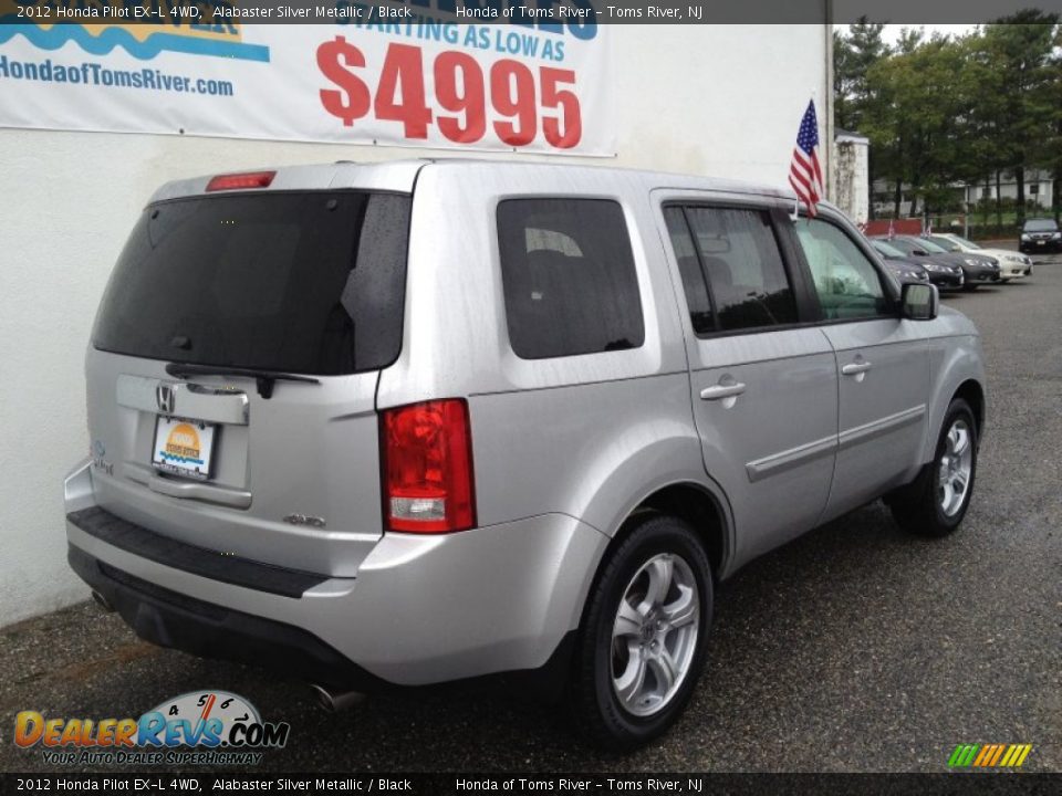 2012 Honda Pilot EX-L 4WD Alabaster Silver Metallic / Black Photo #23