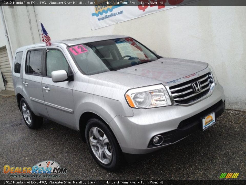 2012 Honda Pilot EX-L 4WD Alabaster Silver Metallic / Black Photo #32
