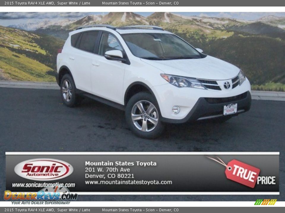 2015 Toyota RAV4 XLE AWD Super White / Latte Photo #1