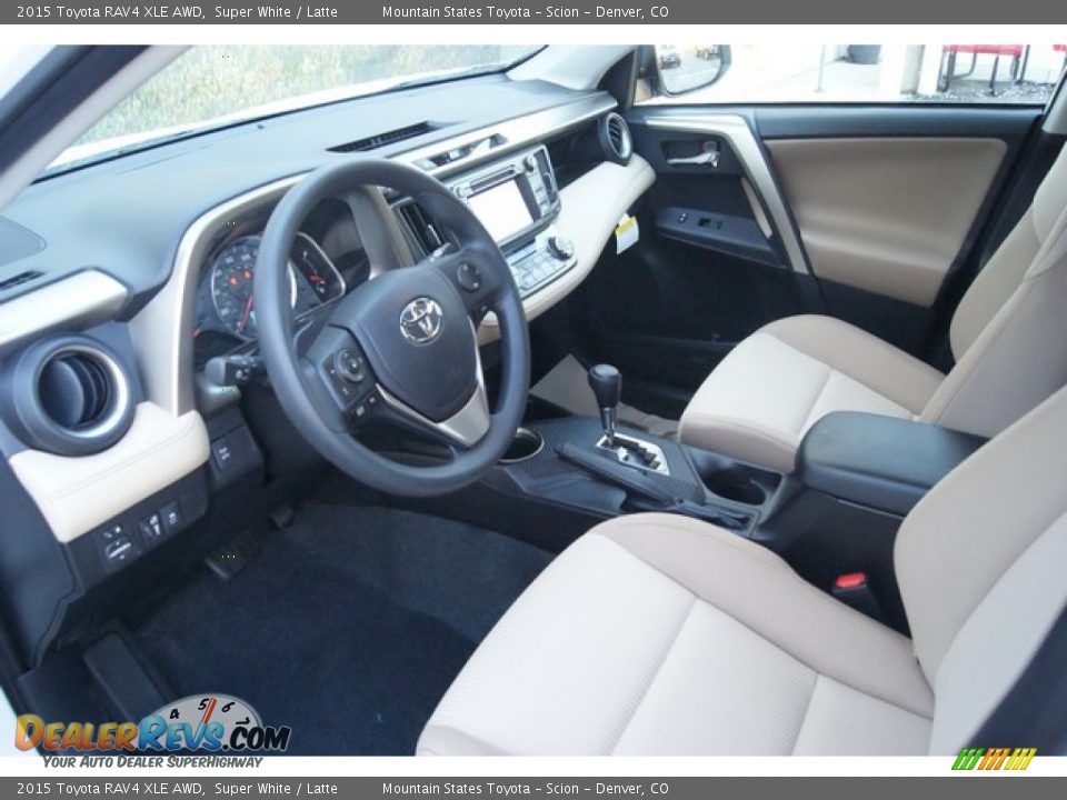 2015 Toyota RAV4 XLE AWD Super White / Latte Photo #5