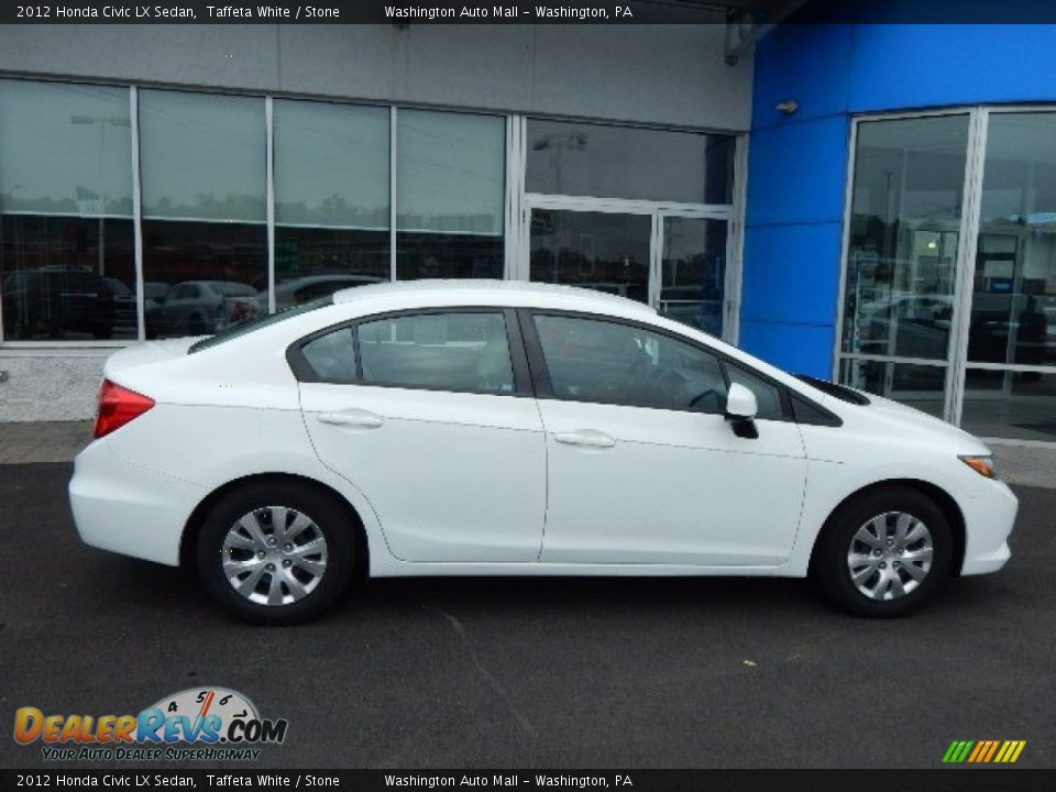 2012 Honda Civic LX Sedan Taffeta White / Stone Photo #2