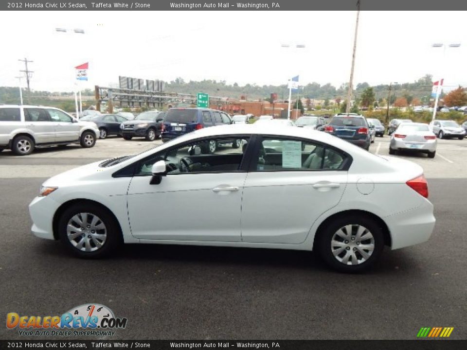 2012 Honda Civic LX Sedan Taffeta White / Stone Photo #4