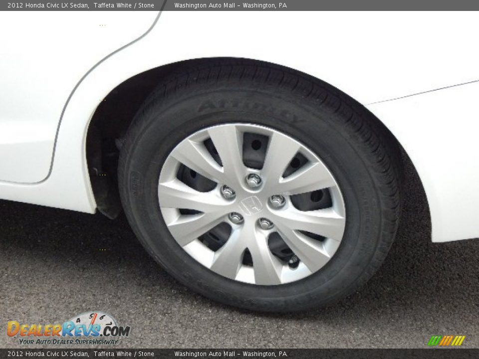 2012 Honda Civic LX Sedan Taffeta White / Stone Photo #5