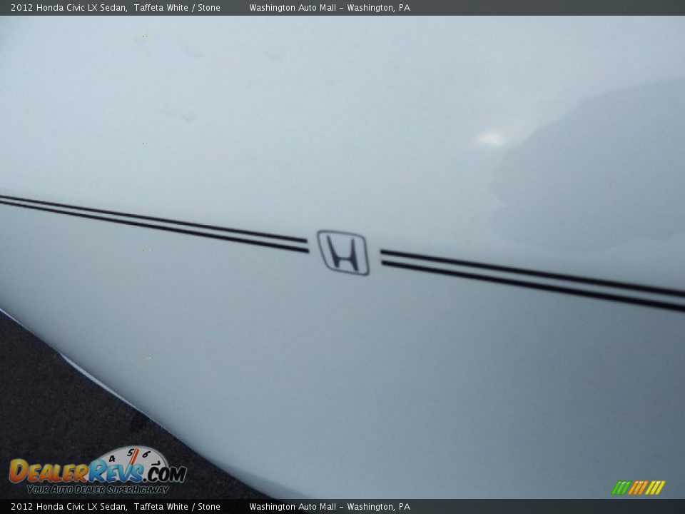 2012 Honda Civic LX Sedan Taffeta White / Stone Photo #9