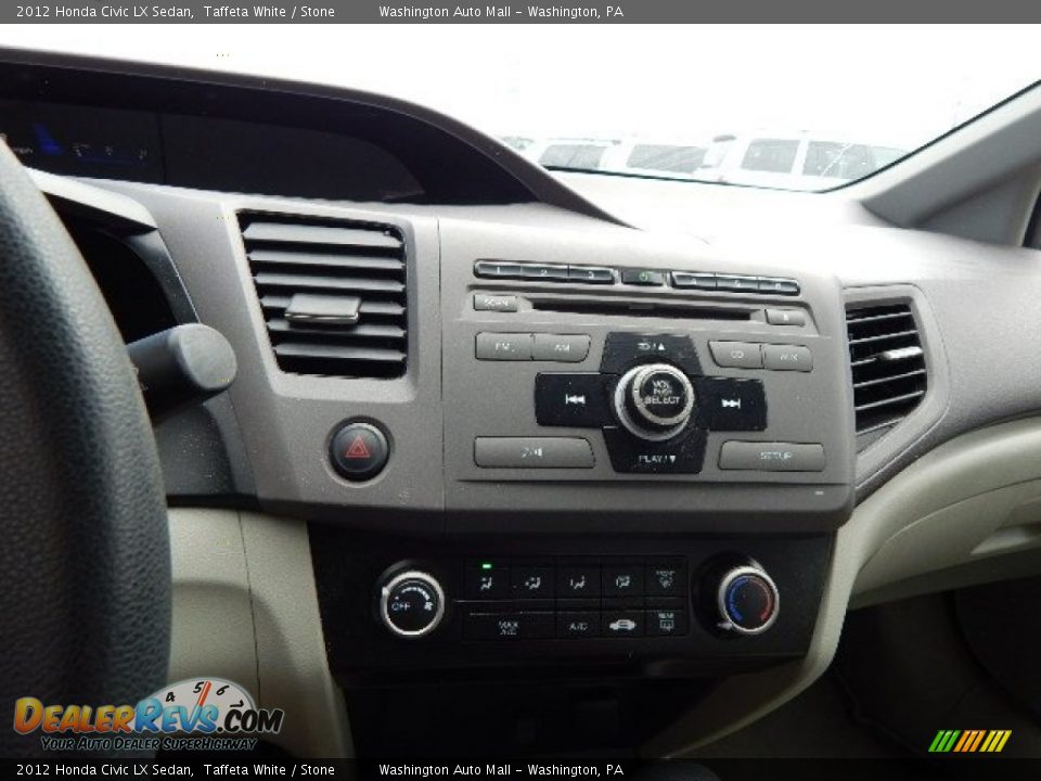 2012 Honda Civic LX Sedan Taffeta White / Stone Photo #15