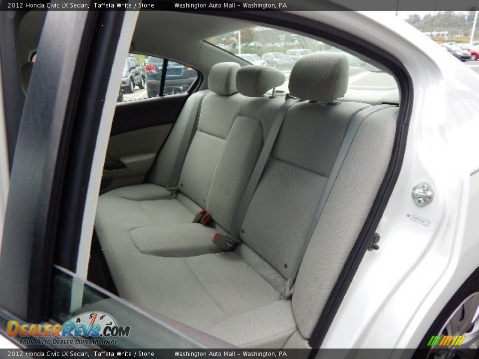 2012 Honda Civic LX Sedan Taffeta White / Stone Photo #17
