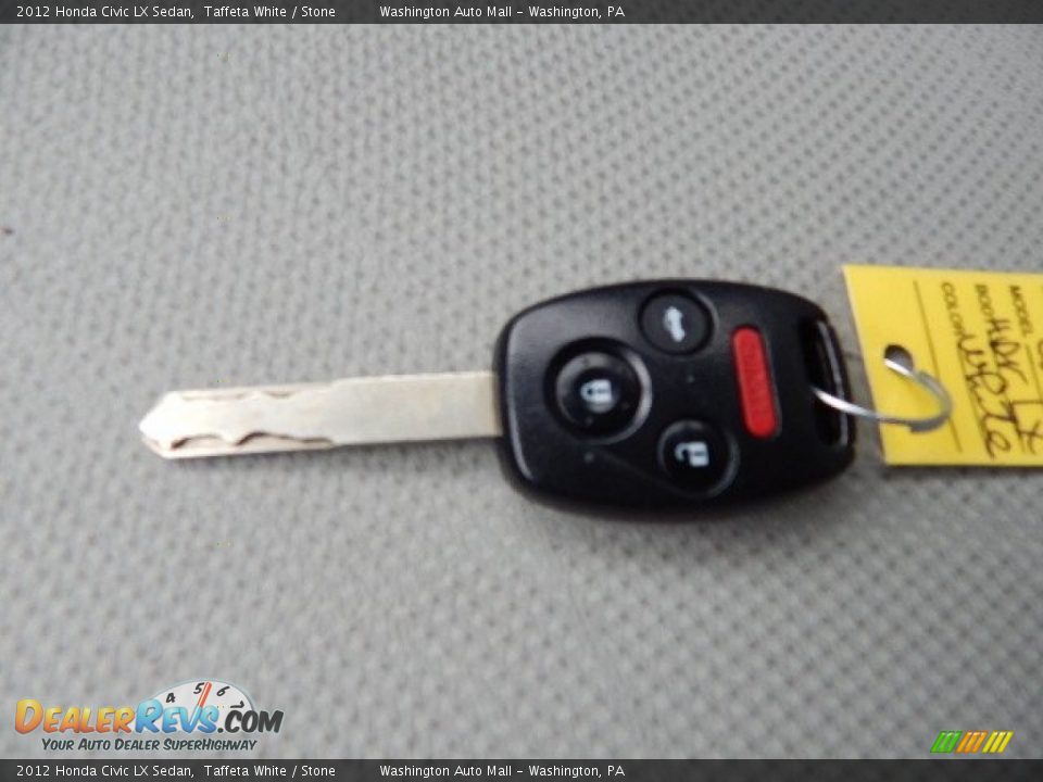 2012 Honda Civic LX Sedan Taffeta White / Stone Photo #18