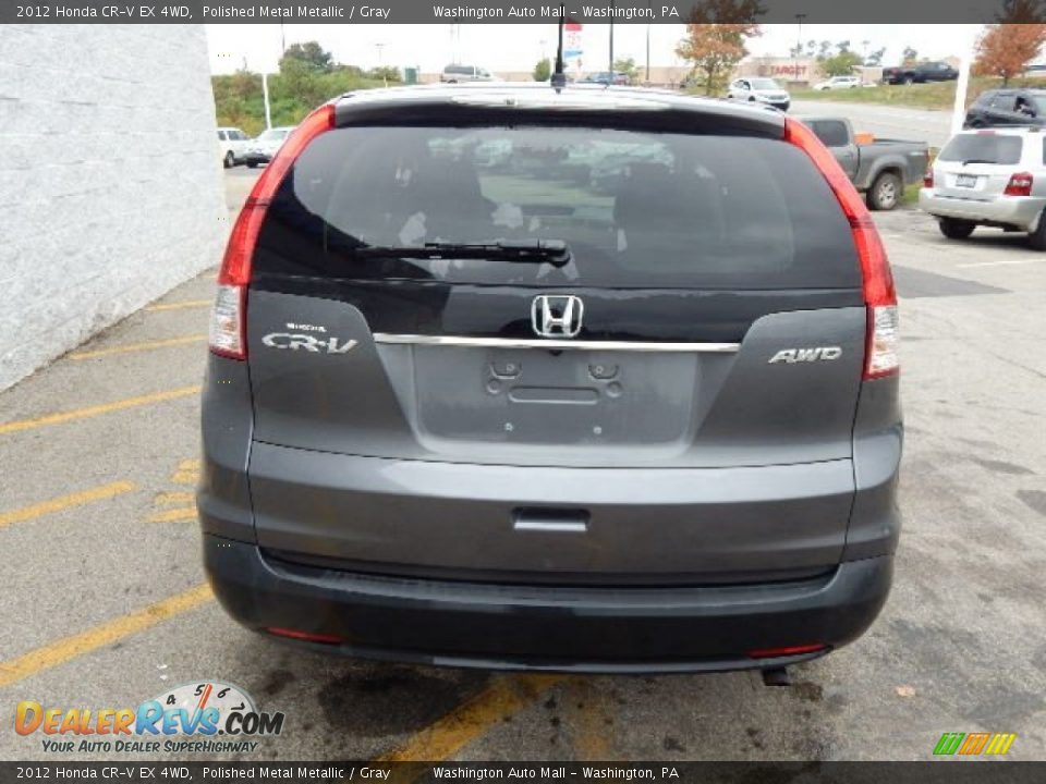 2012 Honda CR-V EX 4WD Polished Metal Metallic / Gray Photo #8