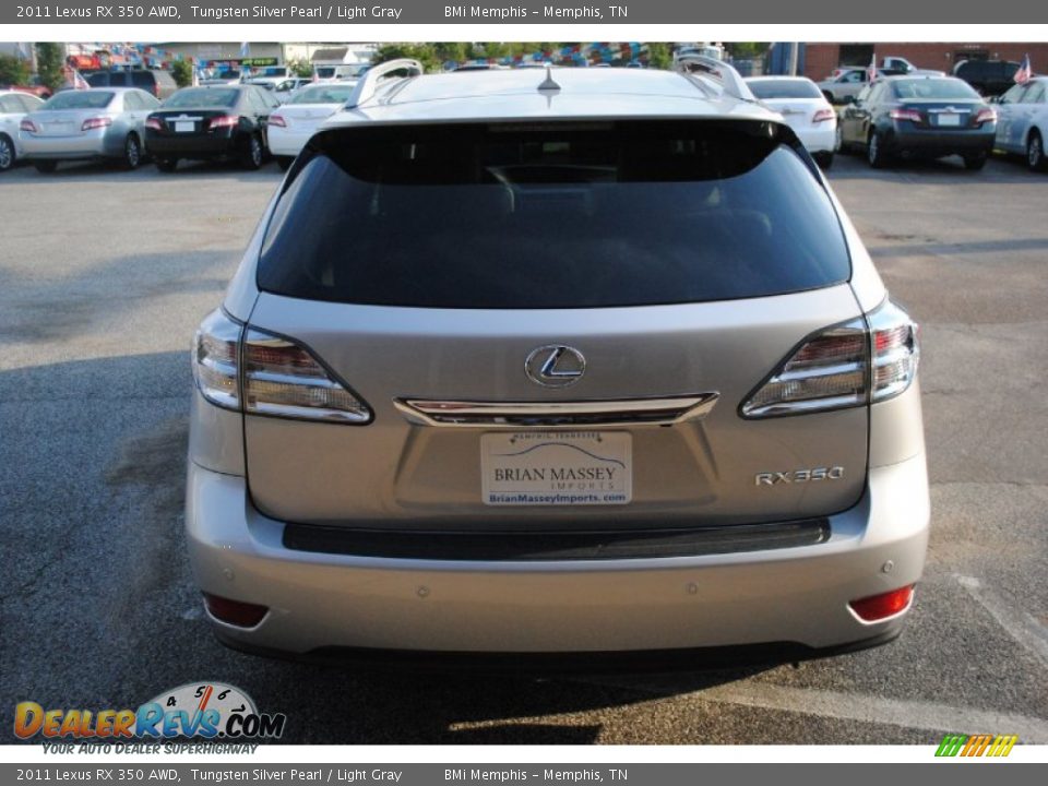 2011 Lexus RX 350 AWD Tungsten Silver Pearl / Light Gray Photo #4