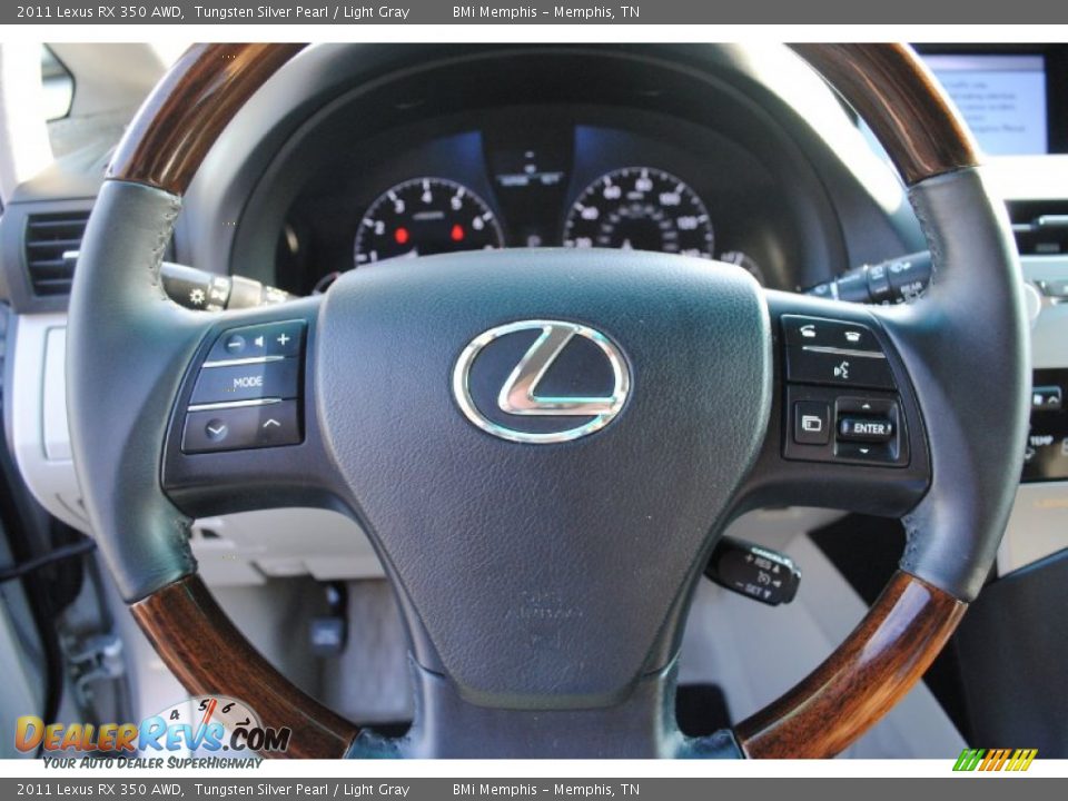 2011 Lexus RX 350 AWD Tungsten Silver Pearl / Light Gray Photo #12