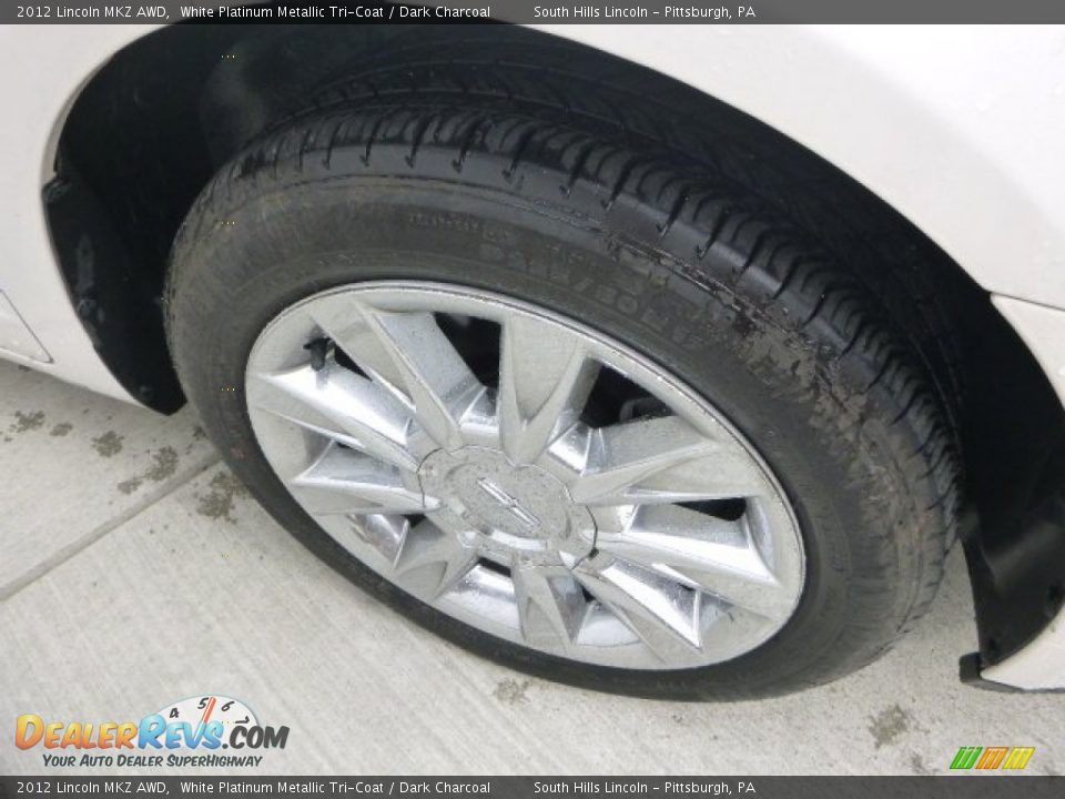 2012 Lincoln MKZ AWD White Platinum Metallic Tri-Coat / Dark Charcoal Photo #8