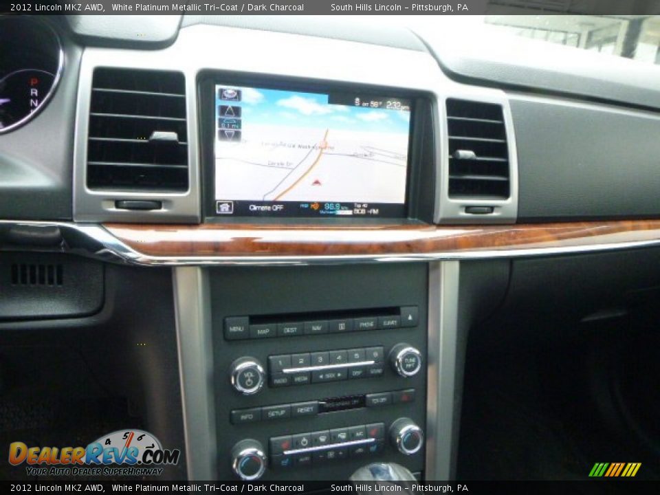 2012 Lincoln MKZ AWD White Platinum Metallic Tri-Coat / Dark Charcoal Photo #22