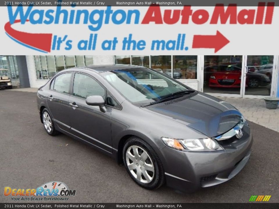 2011 Honda Civic LX Sedan Polished Metal Metallic / Gray Photo #1