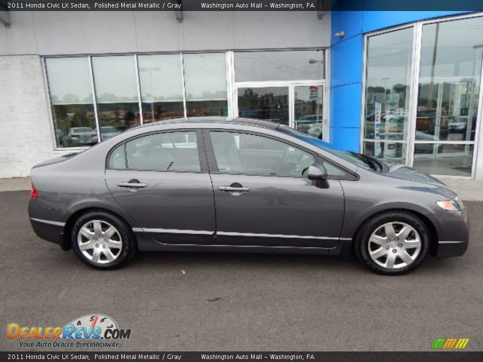 2011 Honda Civic LX Sedan Polished Metal Metallic / Gray Photo #2
