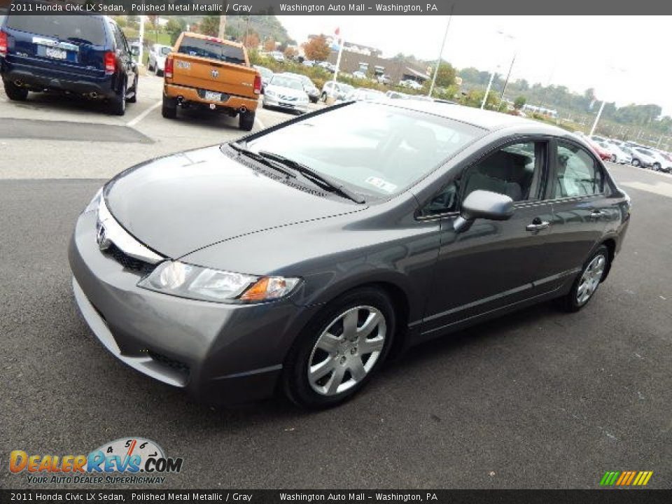 2011 Honda Civic LX Sedan Polished Metal Metallic / Gray Photo #5