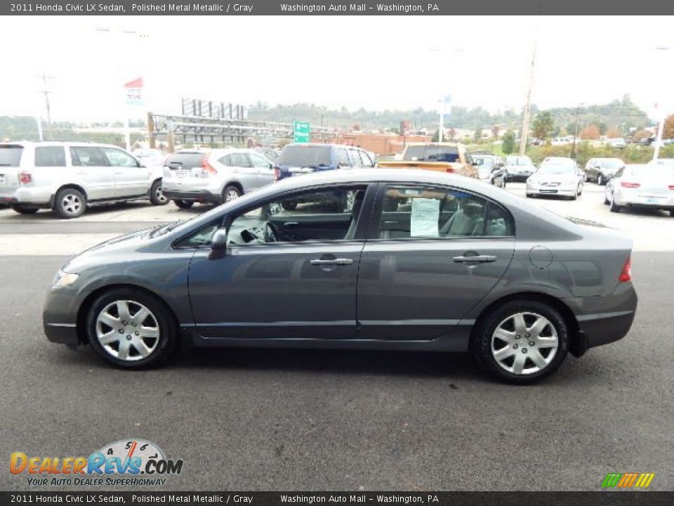 2011 Honda Civic LX Sedan Polished Metal Metallic / Gray Photo #6