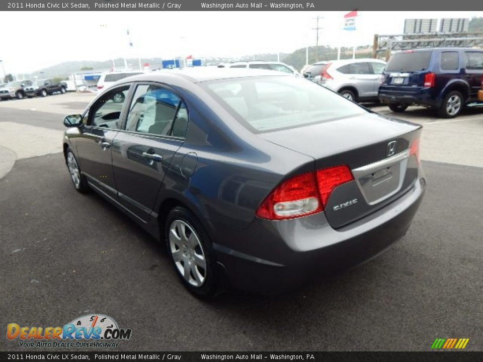 2011 Honda Civic LX Sedan Polished Metal Metallic / Gray Photo #7
