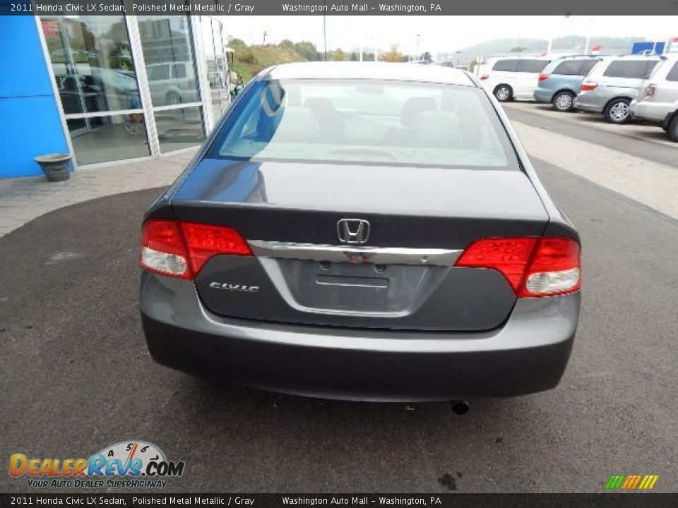 2011 Honda Civic LX Sedan Polished Metal Metallic / Gray Photo #8
