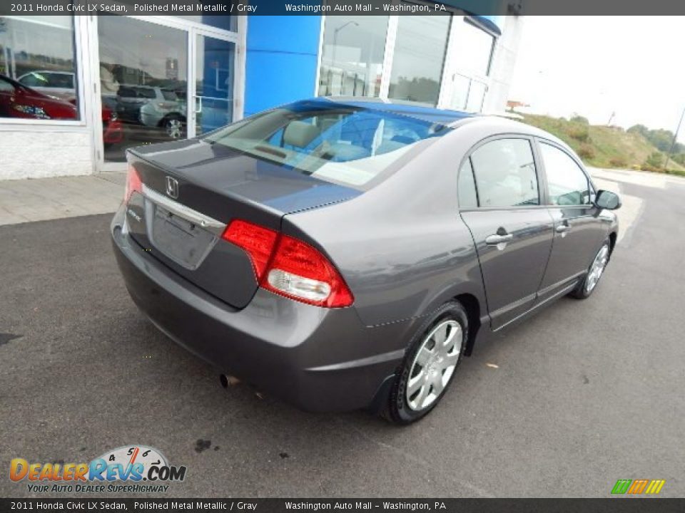 2011 Honda Civic LX Sedan Polished Metal Metallic / Gray Photo #9