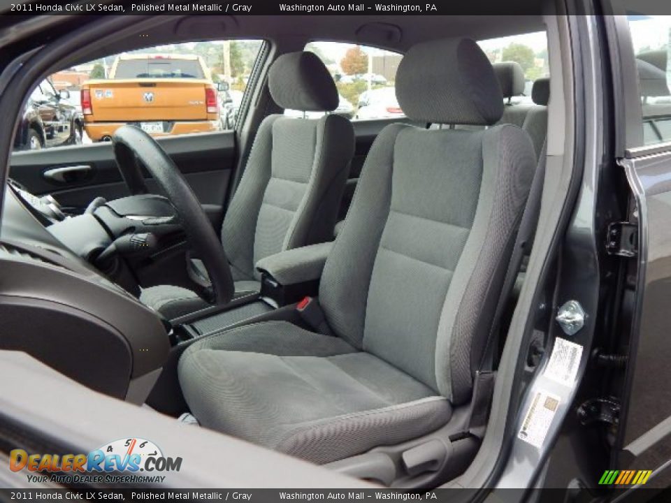 2011 Honda Civic LX Sedan Polished Metal Metallic / Gray Photo #11