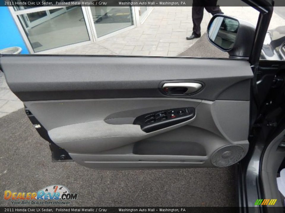 2011 Honda Civic LX Sedan Polished Metal Metallic / Gray Photo #12