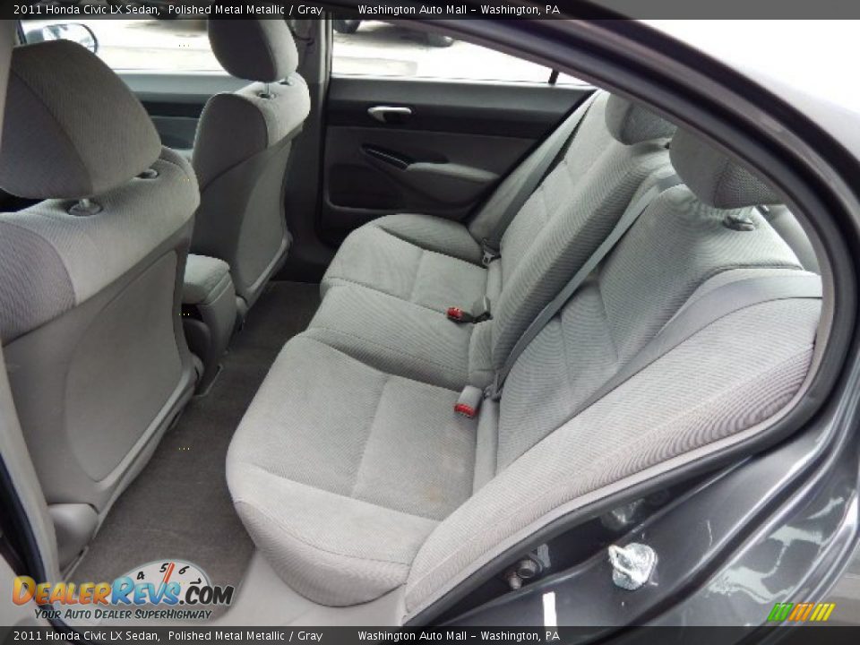 2011 Honda Civic LX Sedan Polished Metal Metallic / Gray Photo #17