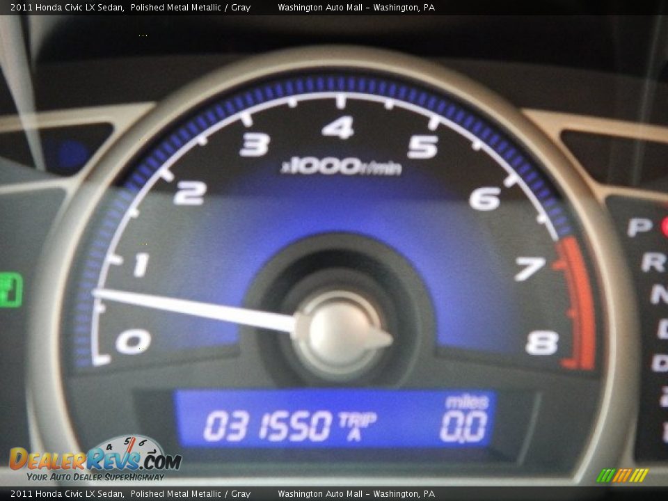 2011 Honda Civic LX Sedan Polished Metal Metallic / Gray Photo #20