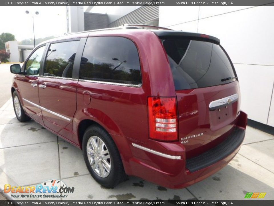 2010 Chrysler Town & Country Limited Inferno Red Crystal Pearl / Medium Pebble Beige/Cream Photo #3