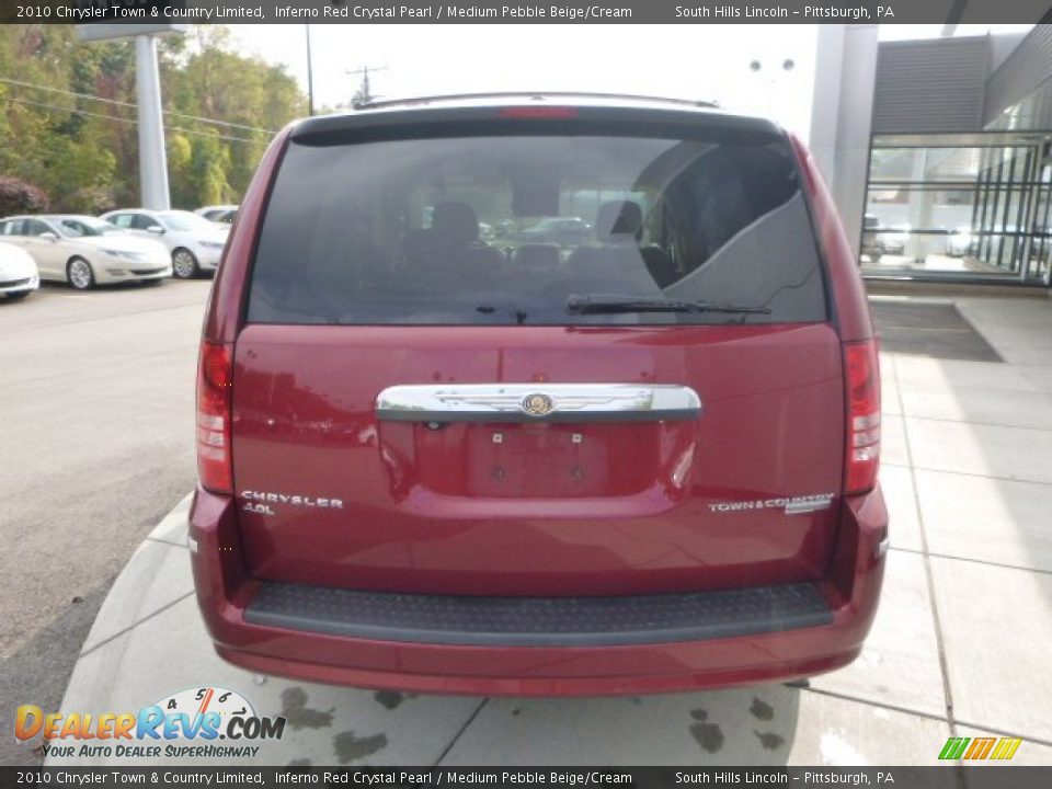 2010 Chrysler Town & Country Limited Inferno Red Crystal Pearl / Medium Pebble Beige/Cream Photo #4