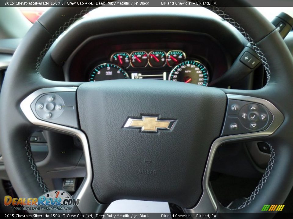2015 Chevrolet Silverado 1500 LT Crew Cab 4x4 Deep Ruby Metallic / Jet Black Photo #19