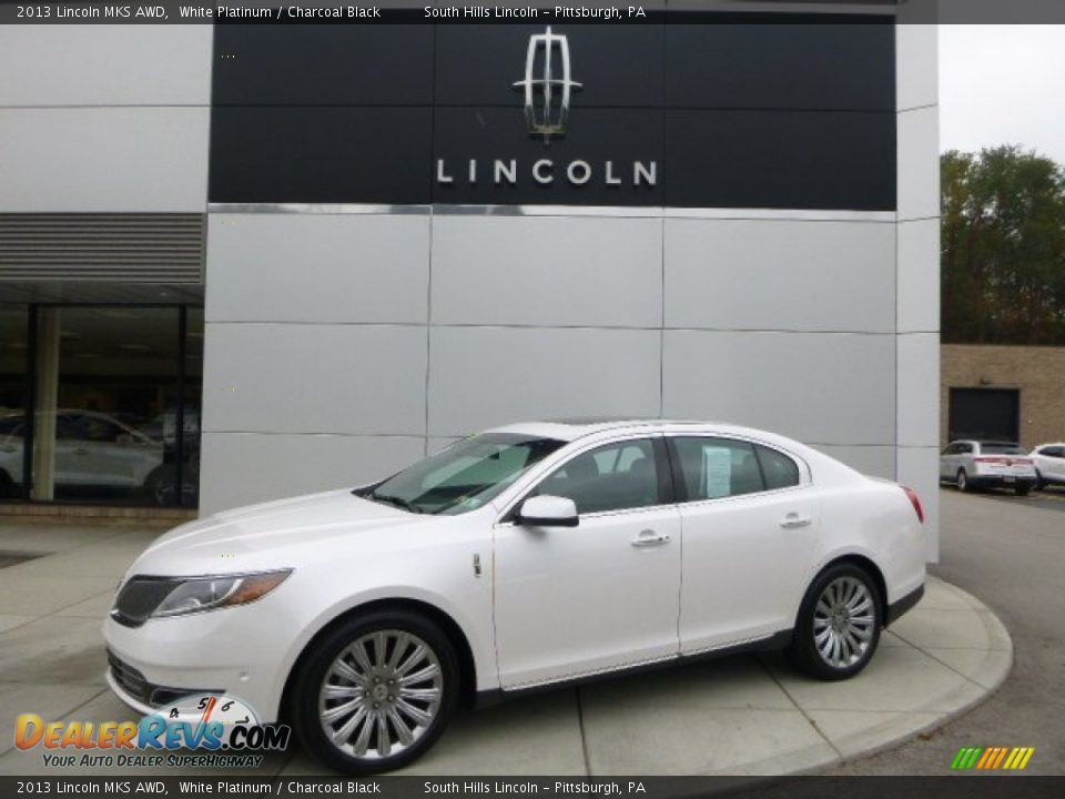 2013 Lincoln MKS AWD White Platinum / Charcoal Black Photo #1