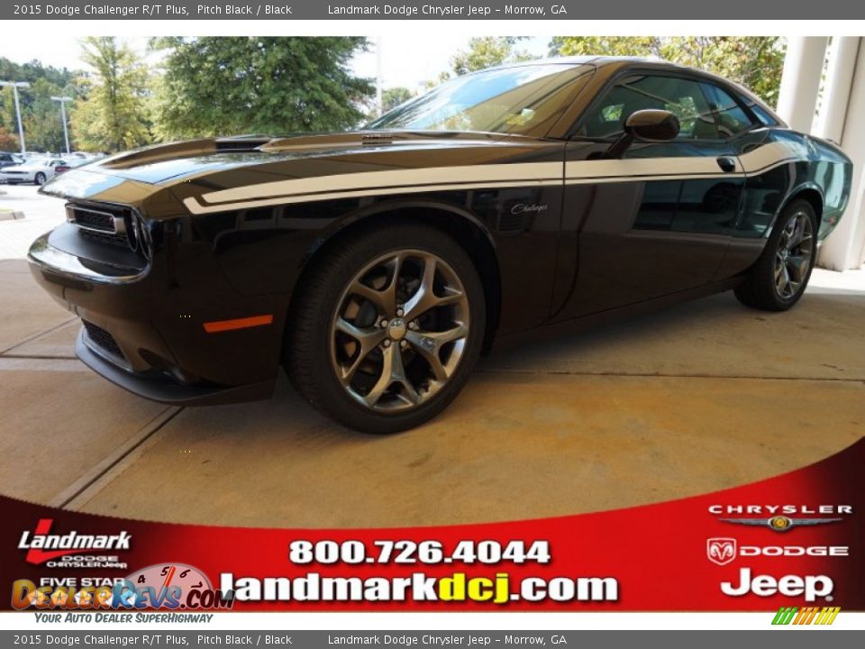 2015 Dodge Challenger R/T Plus Pitch Black / Black Photo #1