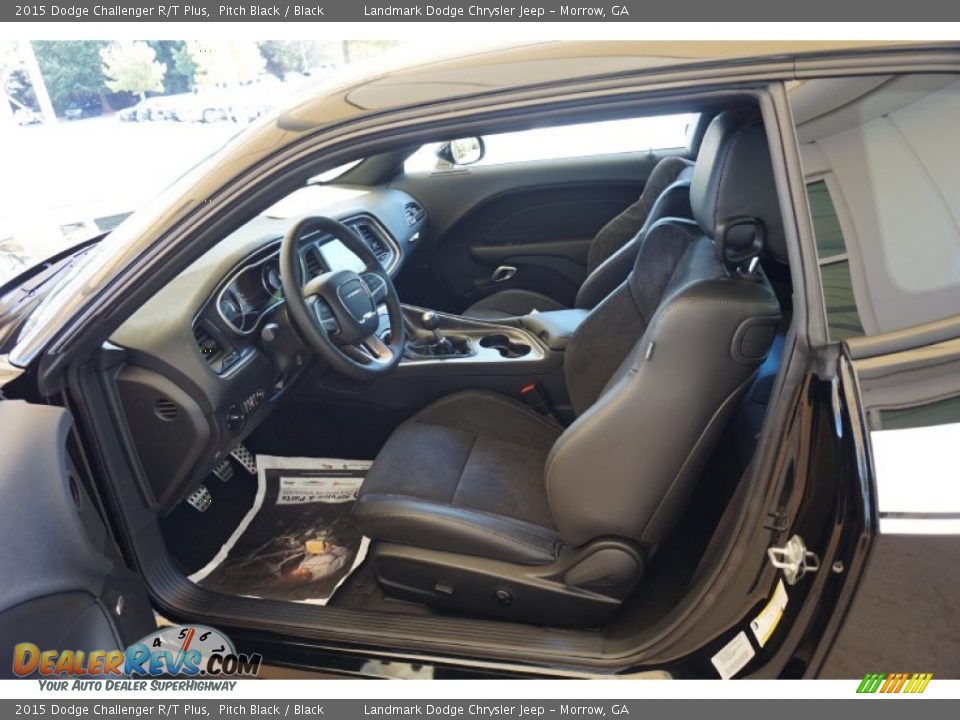 2015 Dodge Challenger R/T Plus Pitch Black / Black Photo #7