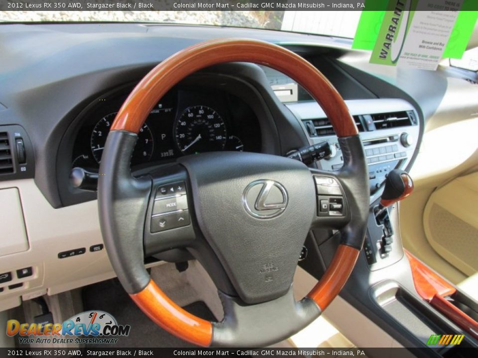 2012 Lexus RX 350 AWD Stargazer Black / Black Photo #15