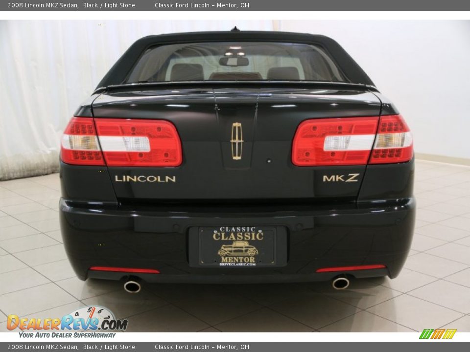 2008 Lincoln MKZ Sedan Black / Light Stone Photo #19