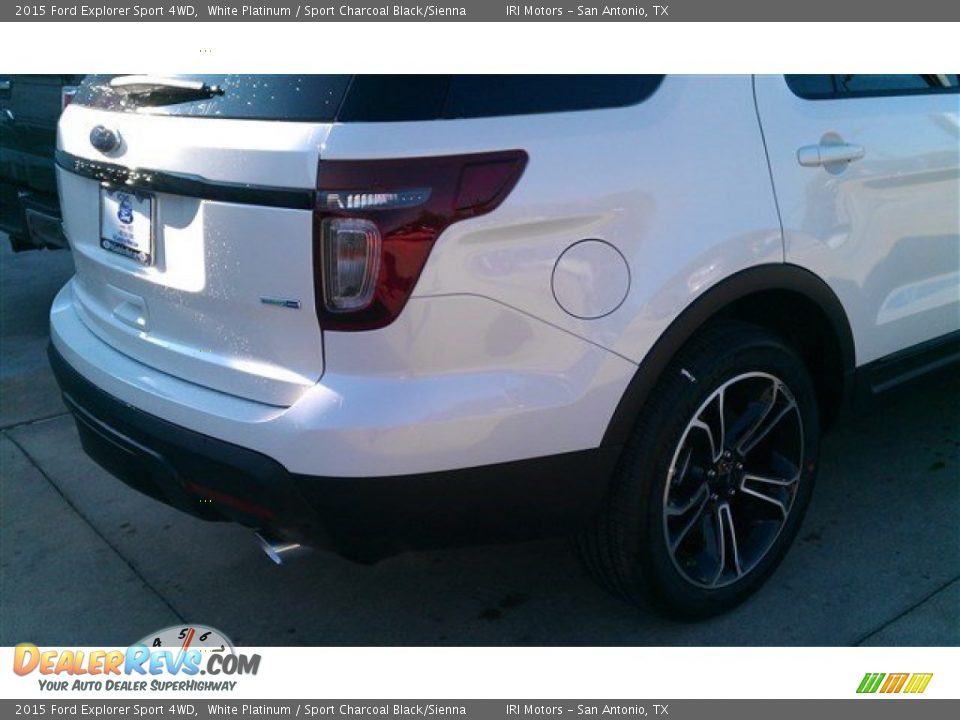 2015 Ford Explorer Sport 4WD White Platinum / Sport Charcoal Black/Sienna Photo #3