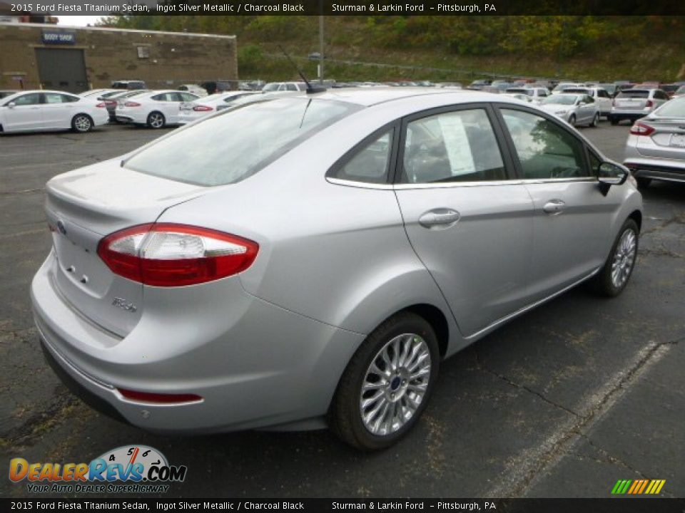 2015 Ford Fiesta Titanium Sedan Ingot Silver Metallic / Charcoal Black Photo #2