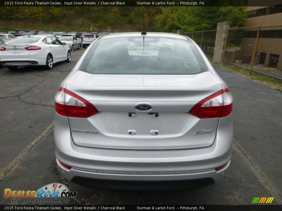 2015 Ford Fiesta Titanium Sedan Ingot Silver Metallic / Charcoal Black Photo #3