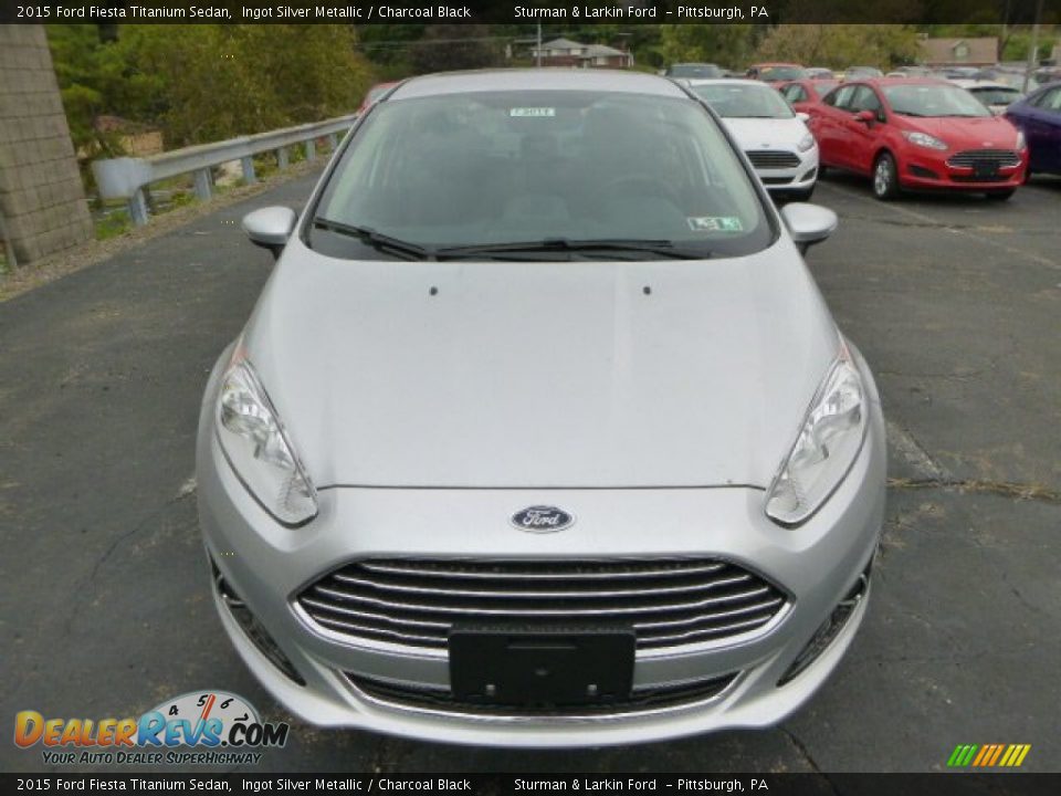 2015 Ford Fiesta Titanium Sedan Ingot Silver Metallic / Charcoal Black Photo #6