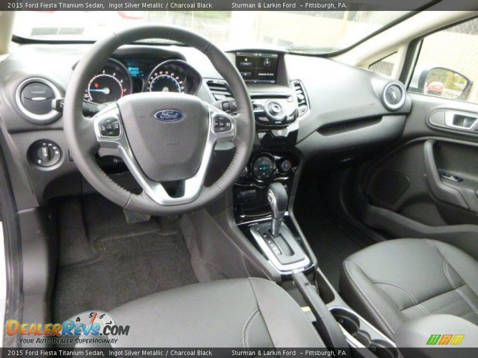Charcoal Black Interior - 2015 Ford Fiesta Titanium Sedan Photo #9