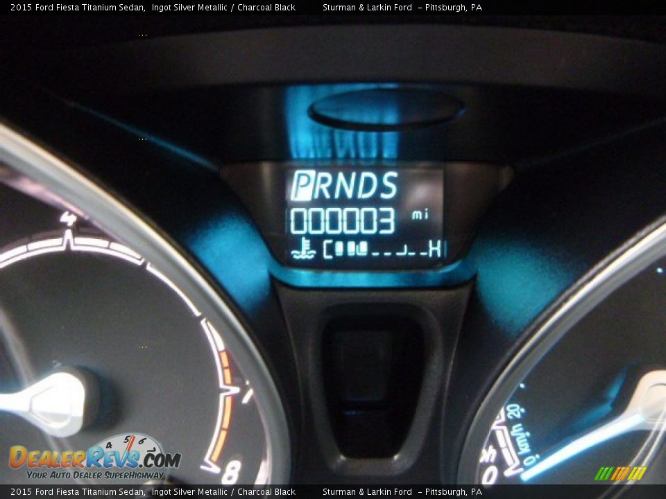 2015 Ford Fiesta Titanium Sedan Ingot Silver Metallic / Charcoal Black Photo #14