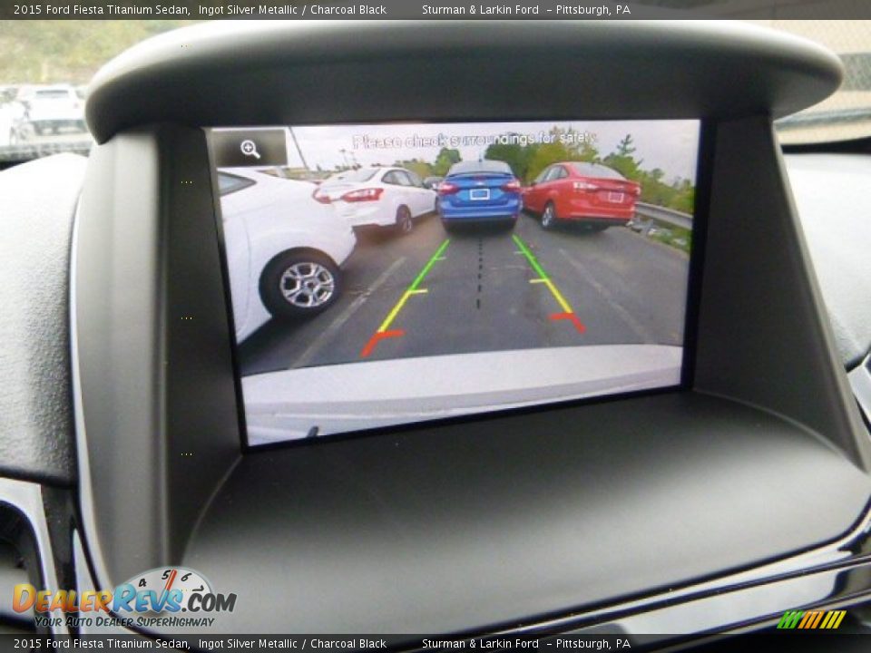 2015 Ford Fiesta Titanium Sedan Ingot Silver Metallic / Charcoal Black Photo #15