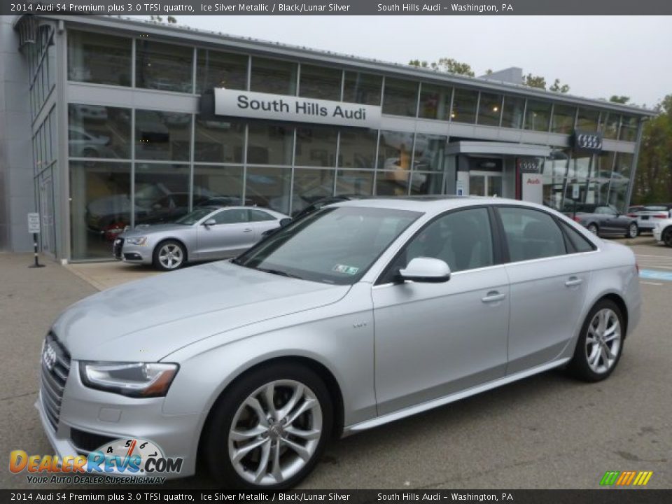 2014 Audi S4 Premium plus 3.0 TFSI quattro Ice Silver Metallic / Black/Lunar Silver Photo #1