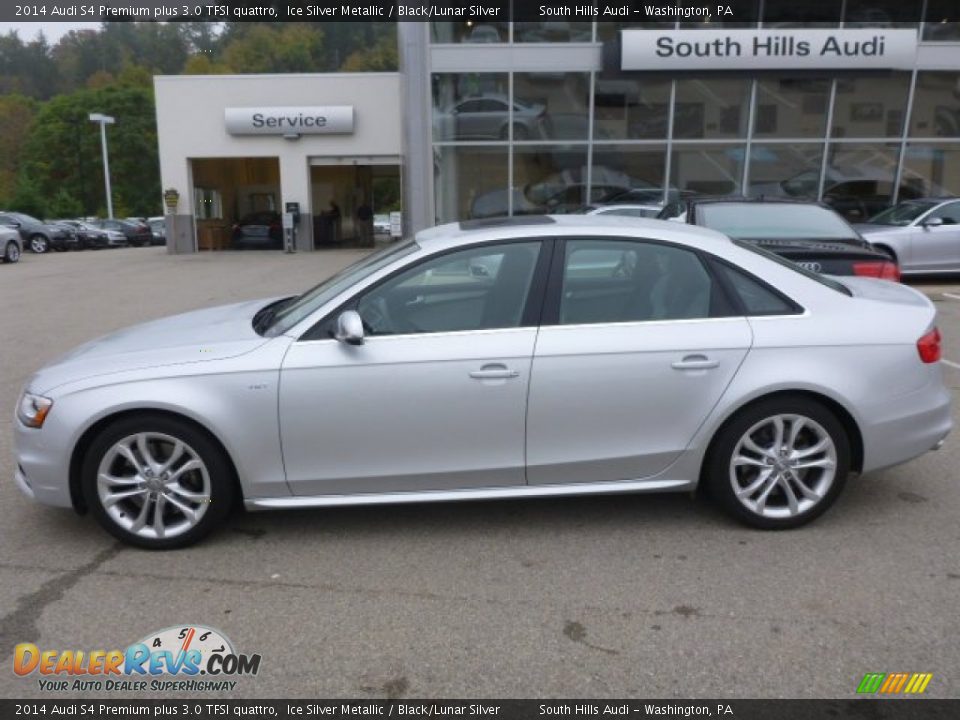 2014 Audi S4 Premium plus 3.0 TFSI quattro Ice Silver Metallic / Black/Lunar Silver Photo #2