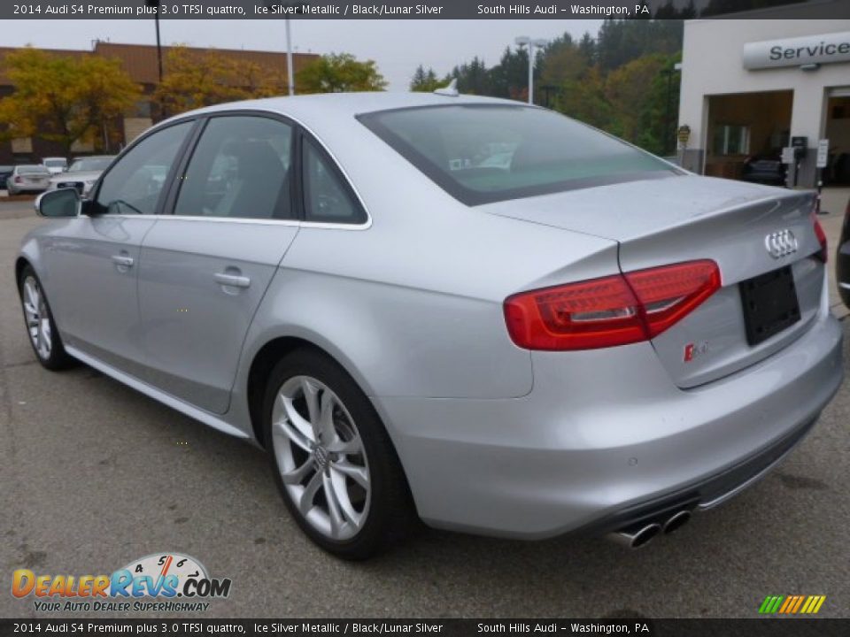2014 Audi S4 Premium plus 3.0 TFSI quattro Ice Silver Metallic / Black/Lunar Silver Photo #3