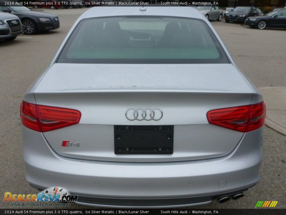 2014 Audi S4 Premium plus 3.0 TFSI quattro Ice Silver Metallic / Black/Lunar Silver Photo #4