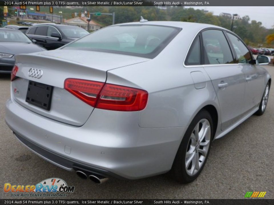 2014 Audi S4 Premium plus 3.0 TFSI quattro Ice Silver Metallic / Black/Lunar Silver Photo #5