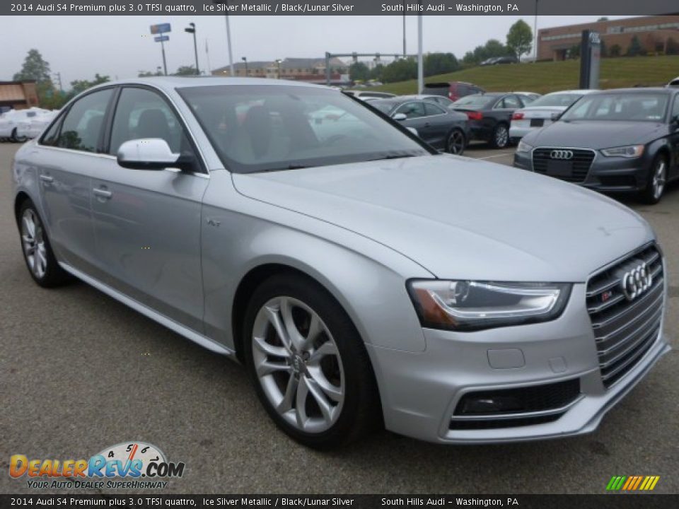 2014 Audi S4 Premium plus 3.0 TFSI quattro Ice Silver Metallic / Black/Lunar Silver Photo #7