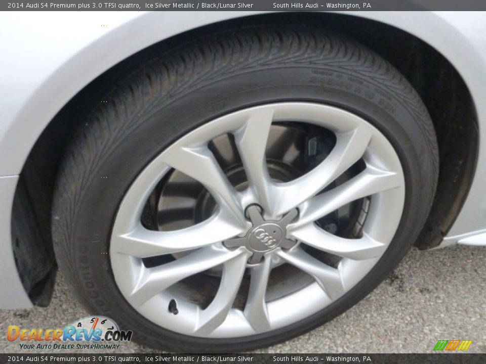 2014 Audi S4 Premium plus 3.0 TFSI quattro Ice Silver Metallic / Black/Lunar Silver Photo #9